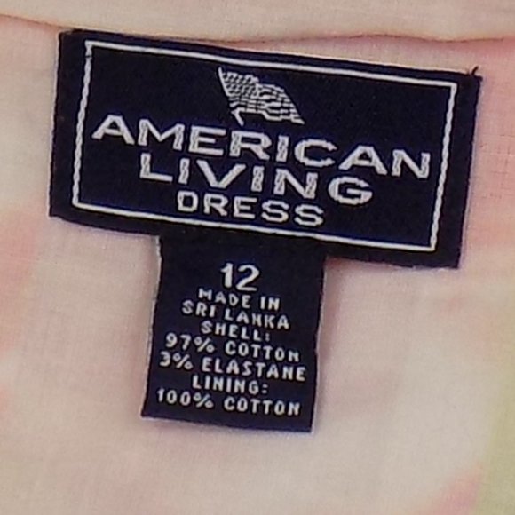 American Living Pastel Color Tank Dress Size 12 - Picture 7 of 9